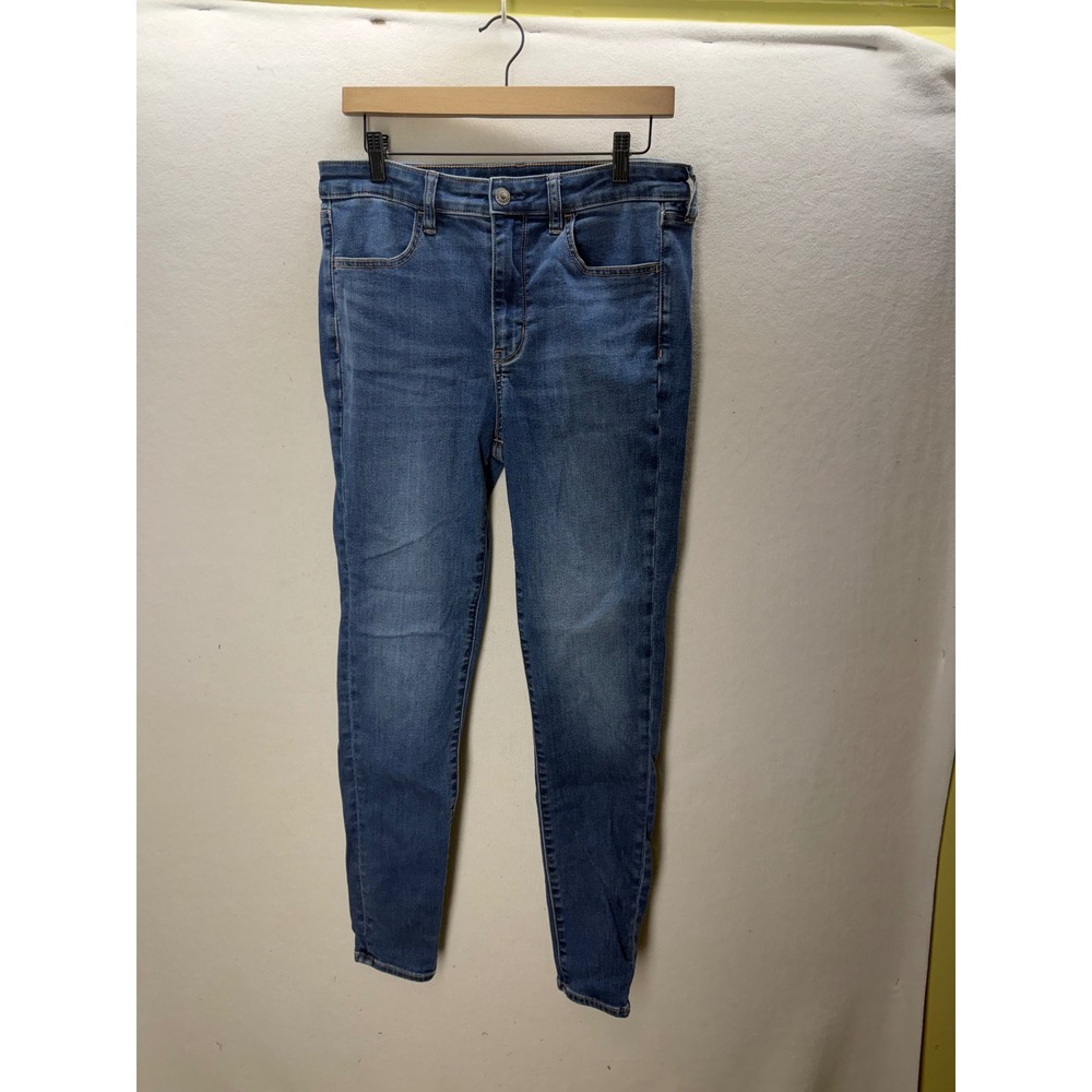 American Eagle High Rise Jegging Women 12 Long Blue Next Level Stretch 3605